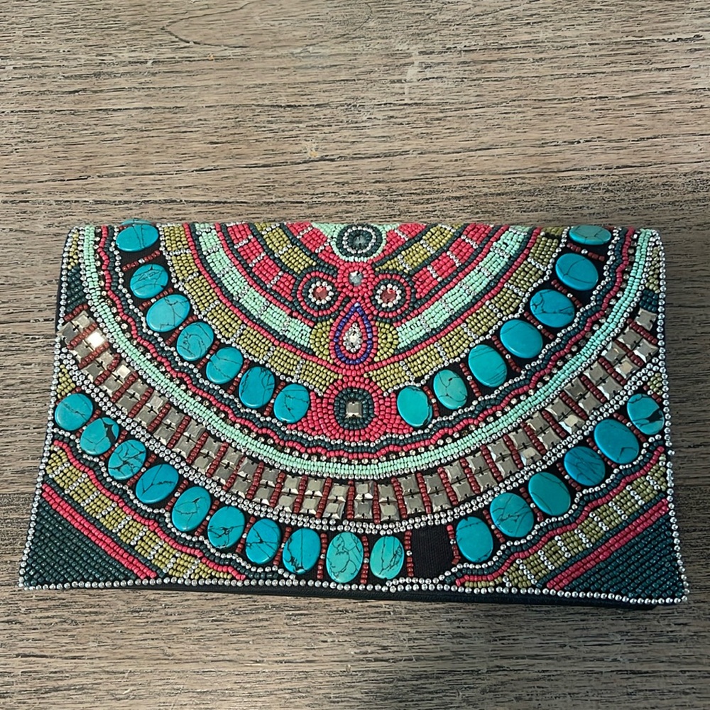Colorful Beaded Clutch